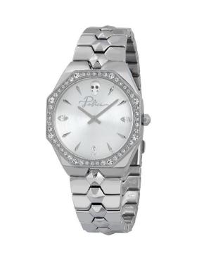 Women Fashion Klassisch Quartz Analog Watch POLICE PL.16038BS/04M Silver Dial 35mm