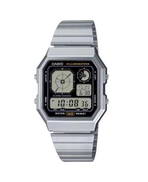 Moteriškas Su funkcijomis Japoniškas Kvarcinis Digital Watch Timer CASIO A130WE-1AEF Silver color Dial