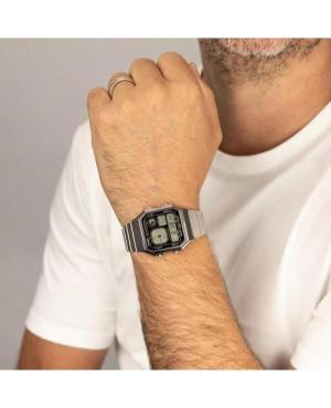 Men Functional Japan Quartz Digital Watch Timer CASIO A130WE-1AEF Silver color Dial image 2