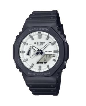 Men Sports Functional Diver Japan Quartz Digital Watch Timer CASIO GA-2100WD-1AER G-Shock White Dial 45mm