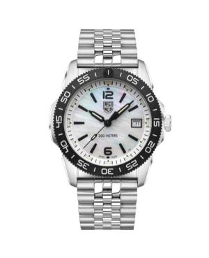 Moteriškas Klasikinis Sportinis Diver Swiss Kvarcinis Rodyklinis Watch LUMINOX XS.3126M.1 Perlamutrinis Dial