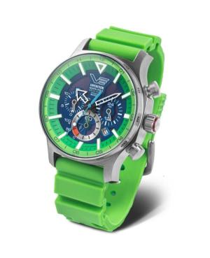 Mężczyźni sportowy Diver kwarcowy analogowe Zegarek VOSTOK EUROPE VR42-595A733LEBL-SLGR Czarny Wybierz 43mm