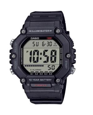 Mężczyźni sportowy Funkcjonalny Japonia Zegarek Timer CASIO AE-1600H-1AVEF Kolor srebrny Wybierz 50mm