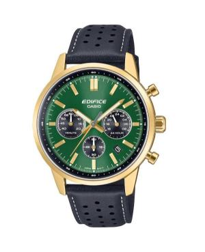 Vyriškas Klasikinis Japoniškas Kvarcinis Rodyklinis Watch Chronograph CASIO EFR-575CL-3AEF Žalia Dial 40.5mm