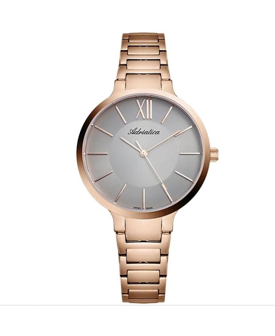 Moteriškas Classic Analog Klasikinis Swiss Kvarcinis Watch ADRIATICA Silver color Dial 36mm A3571.9167Q
