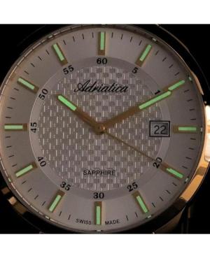 Men Classic Analog Klasické Swiss Quartz Watch ADRIATICA Silver Dial 40mm A1256.1113Q image 4