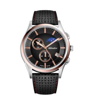 Men Classic Analog Swiss Quartz Watch Chronograph ADRIATICA Black Dial A8282.R214CH