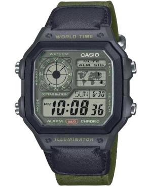 Men Sports Functional Japan Quartz Digital Watch Alarm CASIO AE-1200WHUB-3AVEF Multicolor Dial 42mm