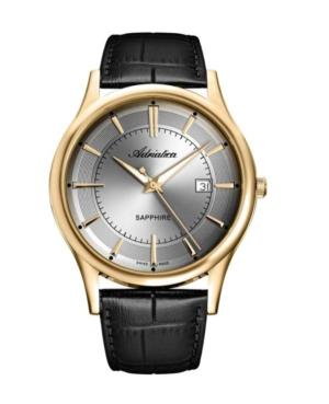 Men Classic Analog Swiss Quartz Watch ADRIATICA Silver color Dial 42mm A1296.1217Q