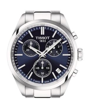 Men Classic Swiss Quartz Analog Watch Chronograph TISSOT T150.417.11.041.00 Blue Dial 40mm image 3