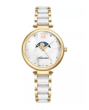 Kobiety Classic Analog Szwajcar kwarcowy Zegarek ADRIATICA Srebrna Wybierz 34mm A3705.D18FQM