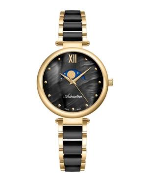 Women Classic Analog Swiss Quartz Watch ADRIATICA Black Dial 34mm A3705.F18MQM