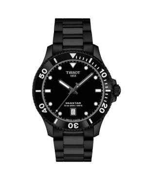Mężczyźni klasyczny sportowy Diver Szwajcar kwarcowy analogowe Zegarek TISSOT T120.410.33.051.00 Czarny Wybierz 40mm