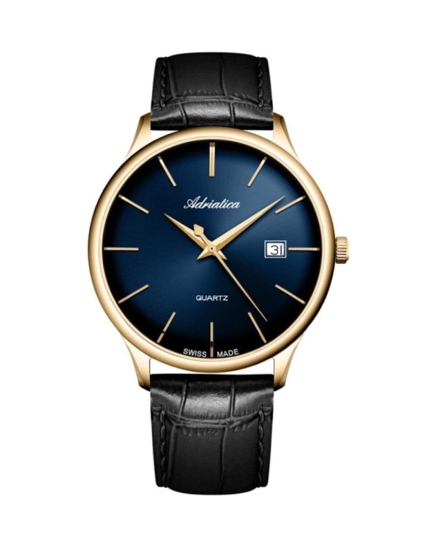 Men Classic Analog Swiss Quartz Watch ADRIATICA Blue Dial A8242.1215Q