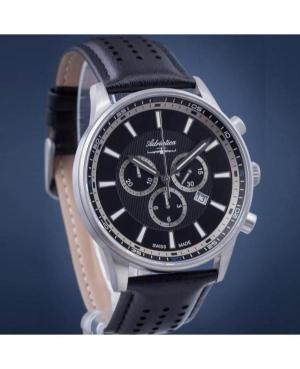 Vyriškas Classic Analog Klasikinis Swiss Kvarcinis Watch Chronograph ADRIATICA Juodas Dial 46mm A8281.4214CHI image 6