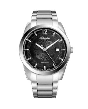 Men Classic Analog Klasické Swiss Quartz Watch ADRIATICA Černá Dial 45mm A8301.5154Q