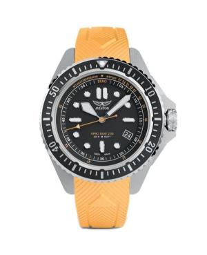 Men Sports Diver Swiss Quartz Analog Watch AVIATOR V.1.42.0.371.0 Schwarz Dial 42.8mm