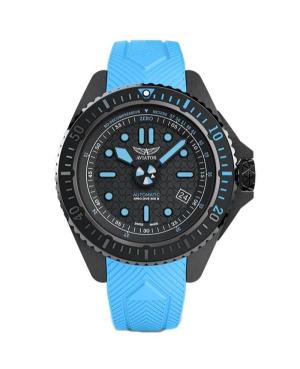 Vyriškas Sportinis Diver Luxury Swiss Kvarcinis - elektroninis, Solar Rodyklinis Watch AVIATOR V.1.43.5.369.0 Mėlyna Dial 42.8mm
