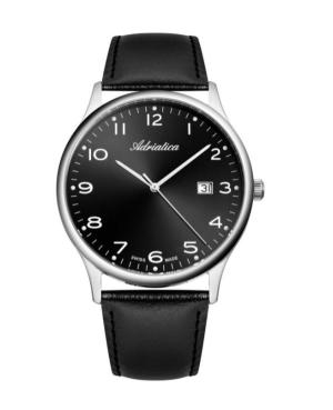 Men Classic Analog Swiss Quartz Watch ADRIATICA Černá Dial 41mm A1293.5224Q