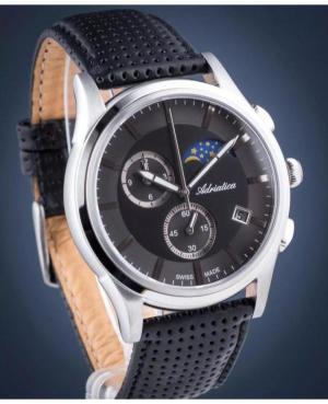 Men Classic Analog Swiss Quartz Watch Chronograph ADRIATICA Black Dial A8282.5214CH image 2