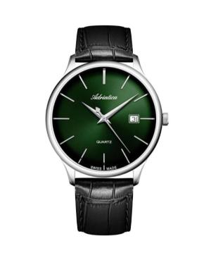 Men Classic Analog Swiss Quartz Watch ADRIATICA Green Dial A8242.5210Q