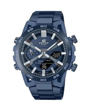 Men Sports Klasické Japan Quartz Analog Watch Timer CASIO ECB-2000CB-2AEF Modrá Dial 48mm