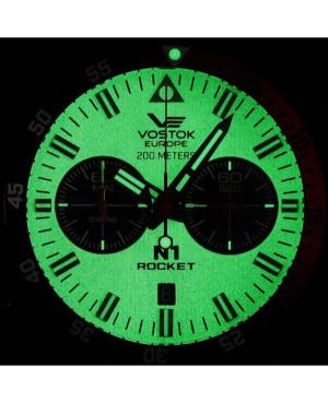 Men Diver Quartz Analog Watch Chronograph VOSTOK EUROPE 6S21-225C620LE White Dial 46mm image 3
