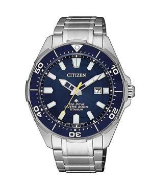 Men Diver Japan Quartz Analog Watch CITIZEN BN0201-88L Blue Dial 44.5mm