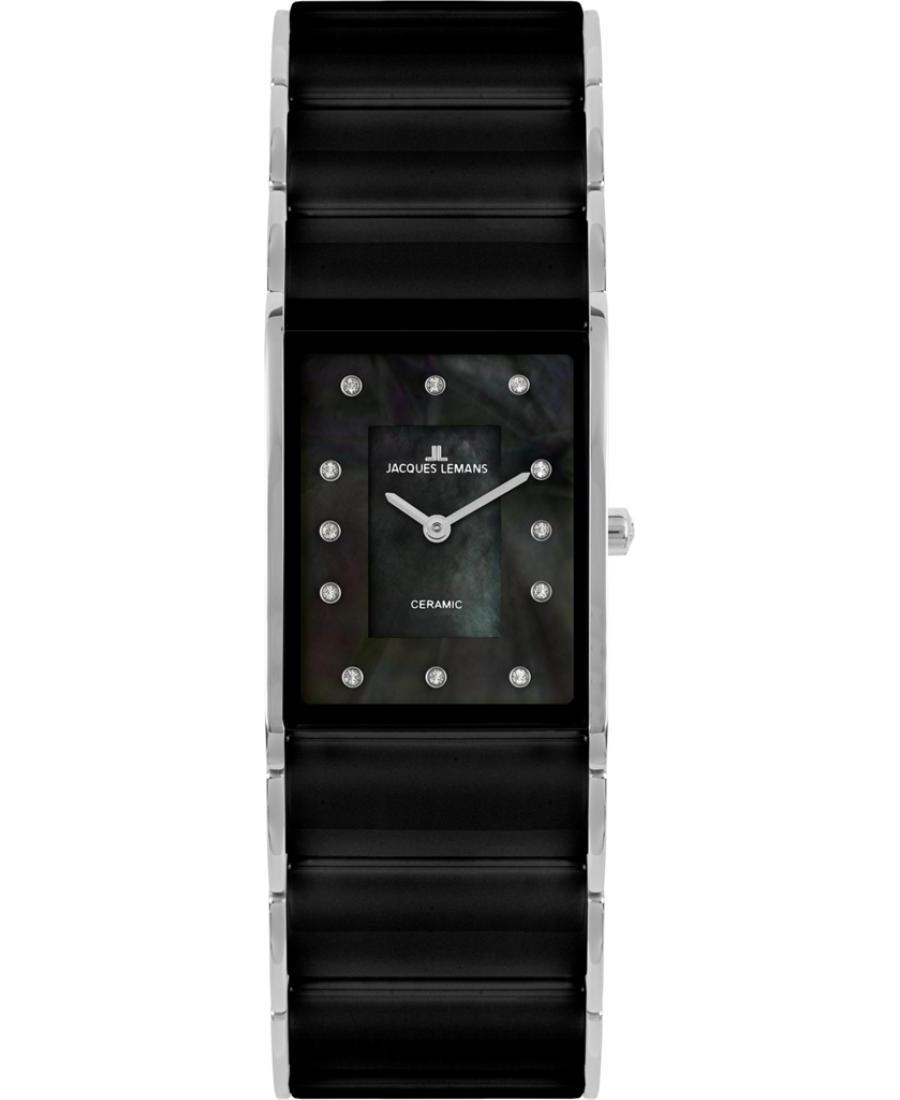 Kobiety klasyczny kwarcowy analogowe Zegarek JACQUES LEMANS 1-1940F Czarny Wybierz 24mm