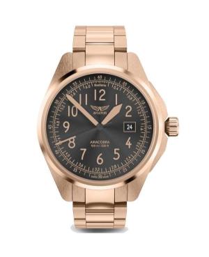 Men Classic Swiss Quartz Analog Watch AVIATOR V.1.38.2.323.5 Black Dial 42.8mm