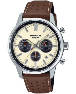 Men Klassisch Japan Quartz Analog Watch Chronograph CASIO EFR-575L-7AEF Sand Dial 40.5mm