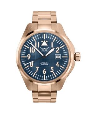Mężczyźni klasyczny Luxury Szwajcar automatyczny analogowe Zegarek AVIATOR V.3.39.2.335.5 Niebieska Wybierz 42.8mm