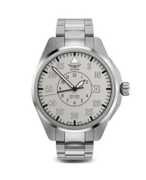 Men Klasické Luxury Swiss Automatic Analog Watch AVIATOR V.3.39.0.342.5 Sand Dial 42.8mm