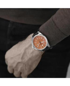 Men Classic Swiss Quartz Analog Watch AVIATOR V.1.38.0.321.4 Orange Dial 42.8mm image 1