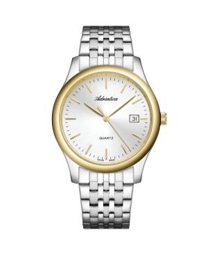 Men Classic Analog Swiss Quartz Watch ADRIATICA Silver Dial A1024.2113Q