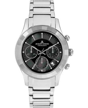 Kobiety kwarcowy analogowe Zegarek JACQUES LEMANS 1-2151E silver bezel