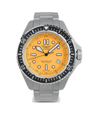 Mężczyźni sportowy Diver Szwajcar kwarcowy analogowe Zegarek AVIATOR V.1.42.0.375.5 Pomarańczowy Wybierz 42.8mm