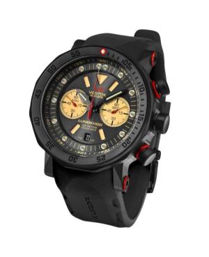 Men Sports Functional Diver Luxury Quartz Analog Watch Chronograph VOSTOK EUROPE 6S21-620C629 Black Dial 49mm image 2