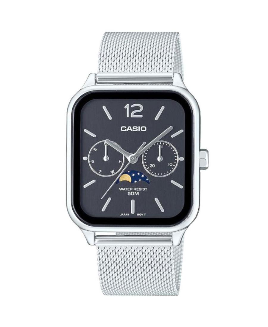 Men Klassisch Japan Quartz Analog Watch CASIO MTP-M305M-1AVER Schwarz Dial 34mm