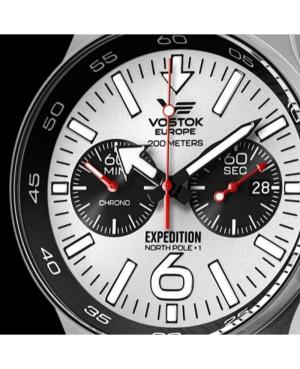 Mężczyźni sportowy Diver kwarcowy analogowe Zegarek Chronograf VOSTOK EUROPE 6S21-595A642BR Biały Wybierz 47mm image 3