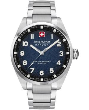 Men Classic Swiss Quartz Analog Watch SWISS MILITARY HANOWA SMWGG0001504 Blue Dial 42mm