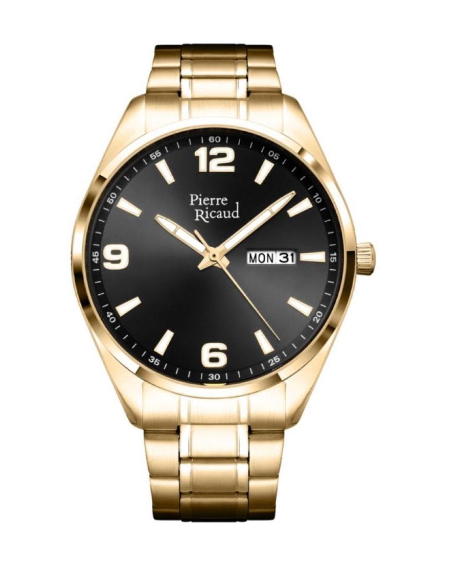 Men Classic Analog Quartz Watch PIERRE RICAUD Black Dial 41mm P91107.1154Q