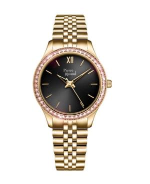Women Classic Analog Quartz Watch PIERRE RICAUD Black Dial 34mm P22064.1114QZ