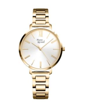 Women Classic Analog Quartz Watch PIERRE RICAUD Silver Dial 35mm P22115.1163Q