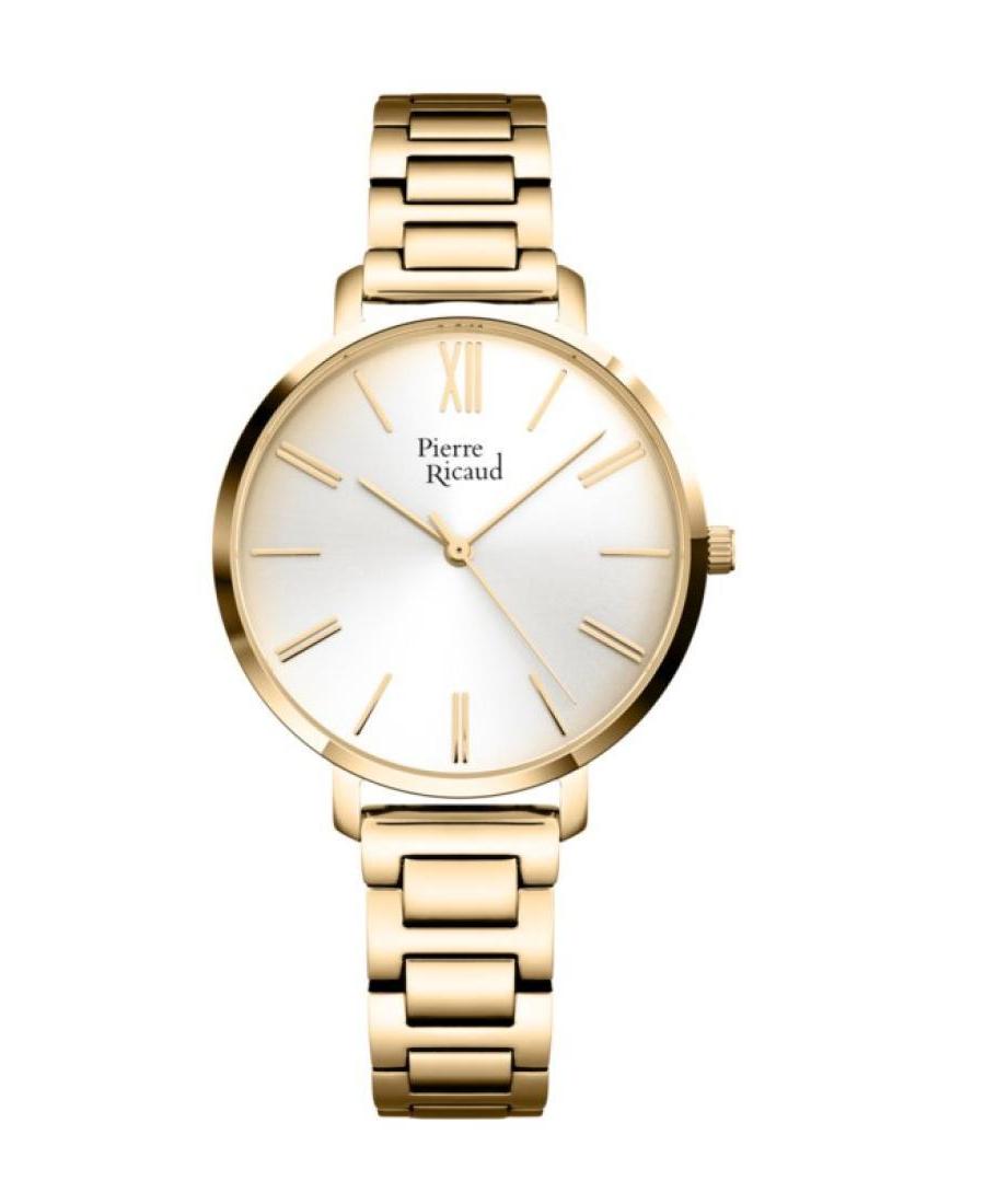 Women Classic Analog Quartz Watch PIERRE RICAUD Silver Dial 35mm P22115.1163Q