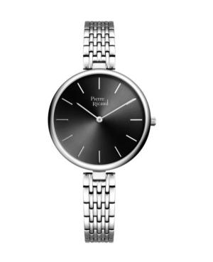 Women Classic Analog Quartz Watch PIERRE RICAUD Schwarz Dial 34mm P22061.5114QN
