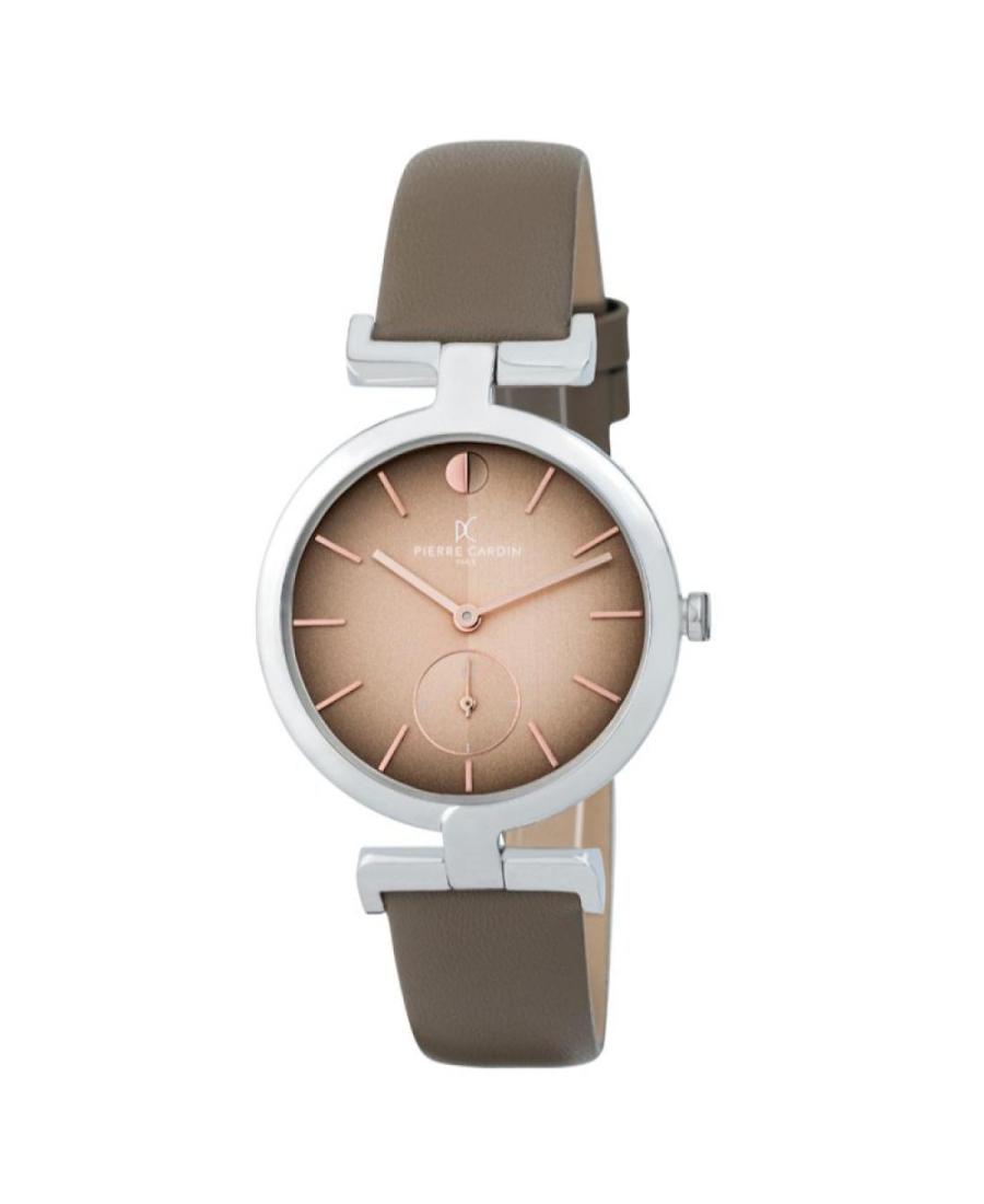 Moteriškas Klasikinis Kvarcinis Rodyklinis Watch PIERRE CARDIN CMD.3515 Rudas Dial 34mm