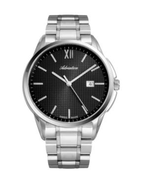 Men Classic Analog Swiss Quartz Watch ADRIATICA Schwarz Dial 45mm A1290.5164Q