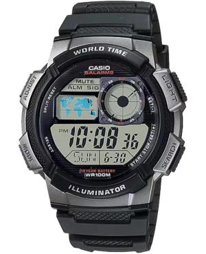 Men Sports Functional Japan Quartz Digital Watch Timer CASIO AE-1000W-1BVEF Silver color Dial 46mm