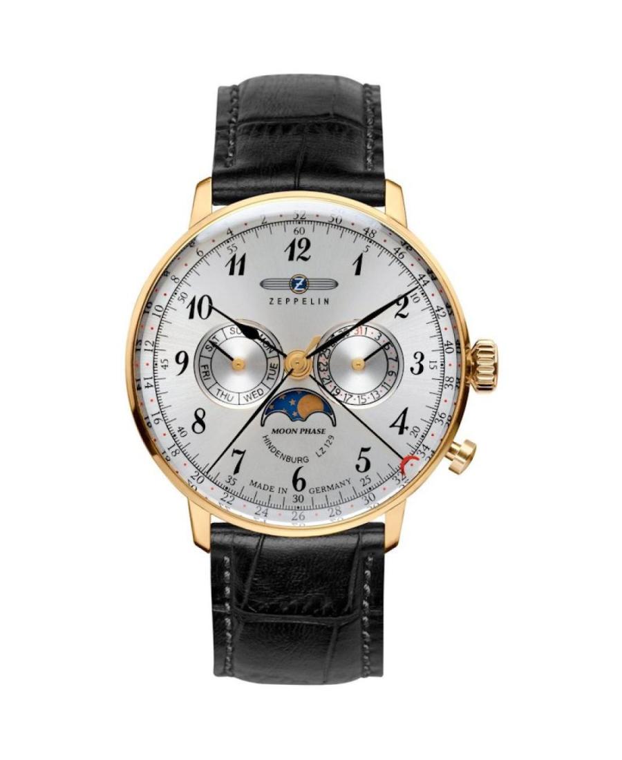 Men Classic Quartz Analog Watch ZEPPELIN 7038-1 Silver Dial 40mm